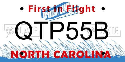 QTP55B North Carolina License Plate