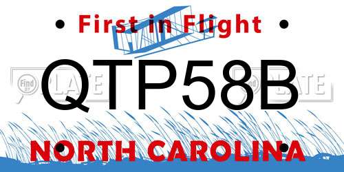 QTP58B North Carolina License Plate