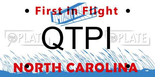 QTPI North Carolina License Plate