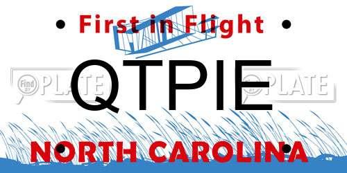 QTPIE North Carolina License Plate