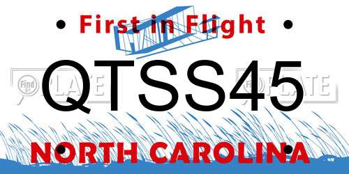 QTSS45 North Carolina License Plate
