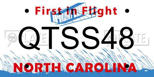 QTSS48 North Carolina License Plate