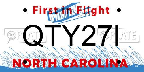 QTY27I North Carolina License Plate