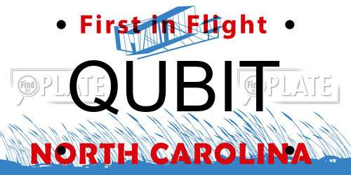QUBIT North Carolina License Plate