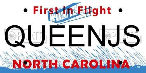 QUEENJS North Carolina License Plate