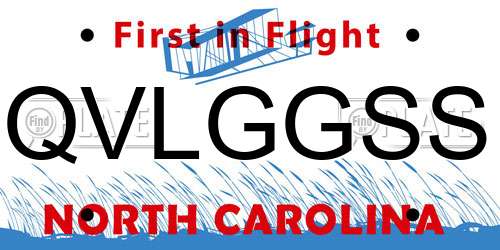 QVLGGSS North Carolina License Plate