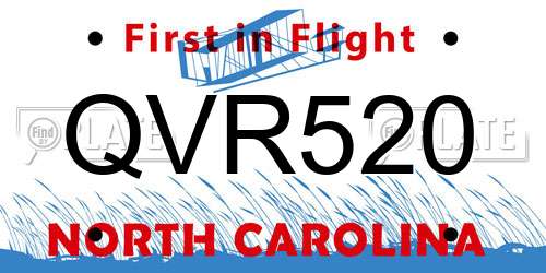 QVR520 North Carolina License Plate
