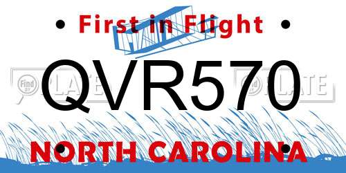 QVR570 North Carolina License Plate