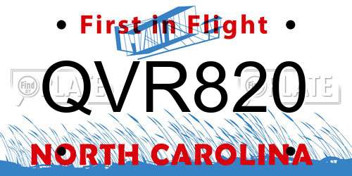 QVR820 North Carolina License Plate