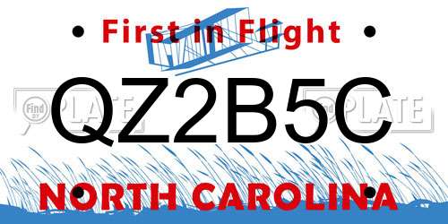 QZ2B5C North Carolina License Plate