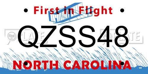 QZSS48 North Carolina License Plate