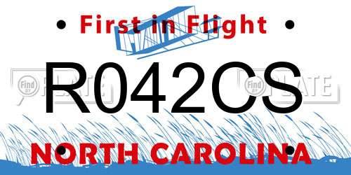R042CS North Carolina License Plate