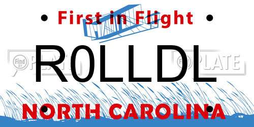 R0LLDL North Carolina License Plate