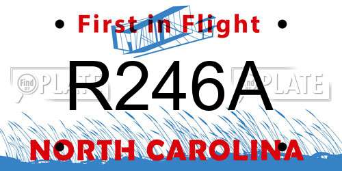 R246A North Carolina License Plate