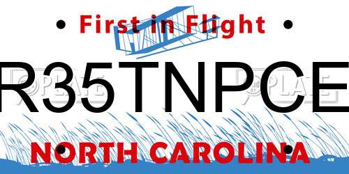 R35TNPCE North Carolina License Plate