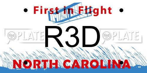 R3D North Carolina License Plate
