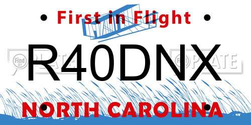 R40DNX North Carolina License Plate