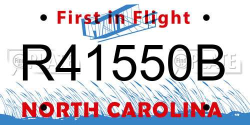 R41550B North Carolina License Plate