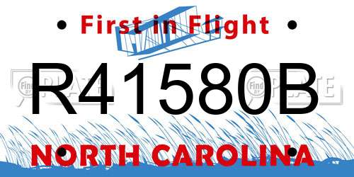 R41580B North Carolina License Plate