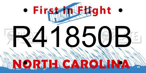 R41850B North Carolina License Plate