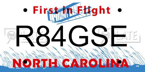 R84GSE North Carolina License Plate