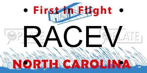 RACEV North Carolina License Plate