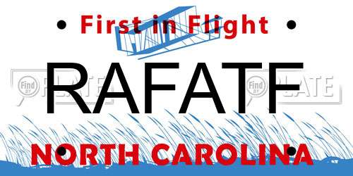 RAFATF North Carolina License Plate