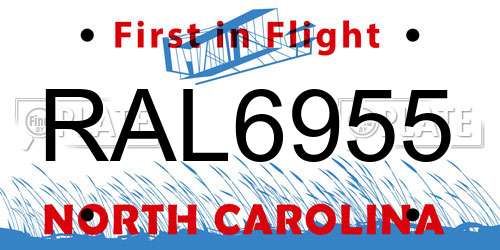 RAL6955 North Carolina License Plate
