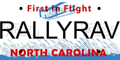 RALLYRAV North Carolina License Plate