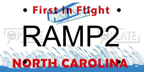 RAMP2 North Carolina License Plate