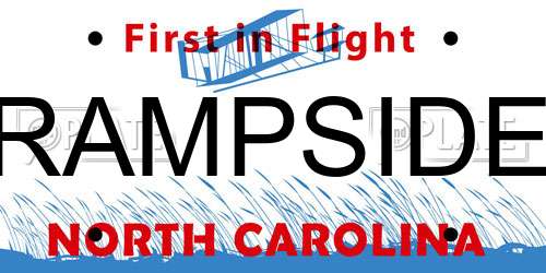 RAMPSIDE North Carolina License Plate