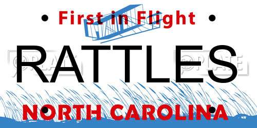 RATTLES North Carolina License Plate
