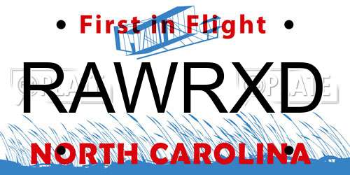 RAWRXD North Carolina License Plate