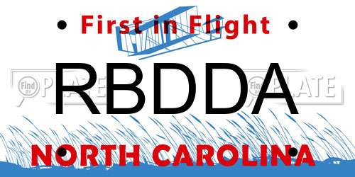 RBDDA North Carolina License Plate