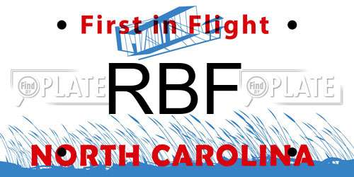 RBF North Carolina License Plate