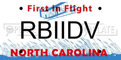 RBIIDV North Carolina License Plate