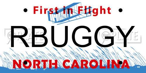 RBUGGY North Carolina License Plate