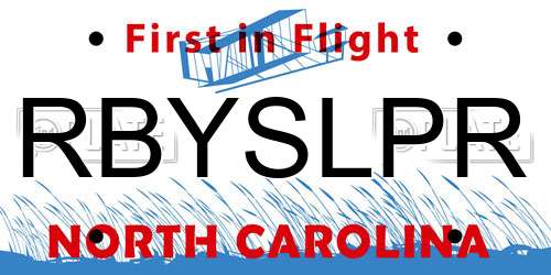RBYSLPR North Carolina License Plate