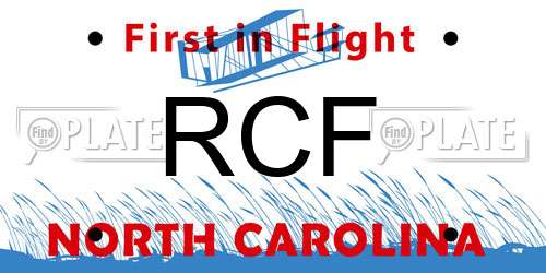 RCF North Carolina License Plate