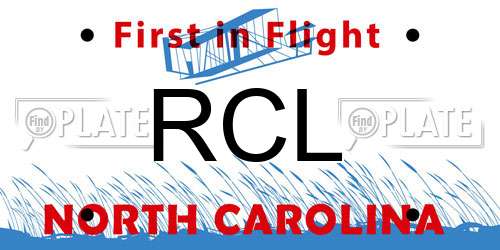 RCL North Carolina License Plate