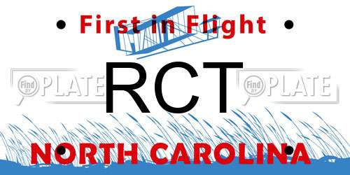 RCT North Carolina License Plate