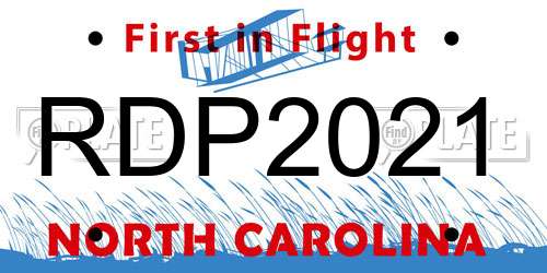RDP2021 North Carolina License Plate