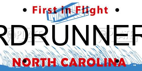 RDRUNNER North Carolina License Plate