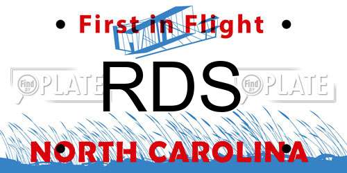 RDS North Carolina License Plate