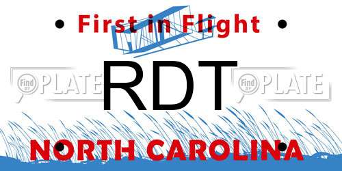 RDT North Carolina License Plate