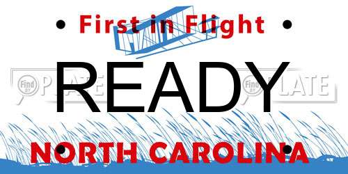 READY North Carolina License Plate