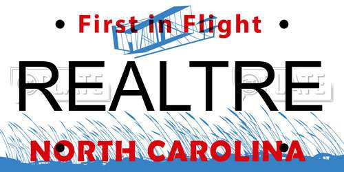 REALTRE North Carolina License Plate