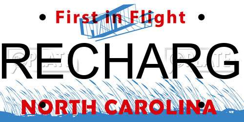 RECHARG North Carolina License Plate