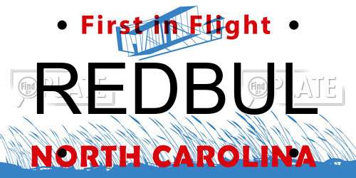 REDBUL North Carolina License Plate