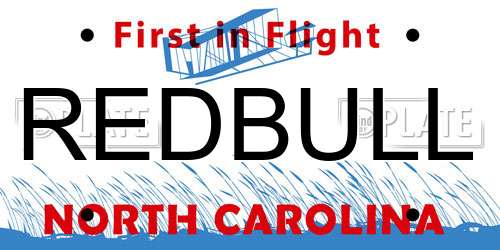 REDBULL North Carolina License Plate
